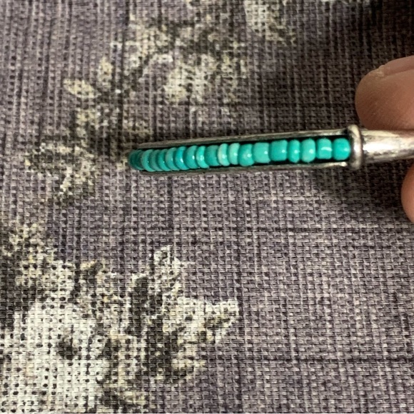 Costume Earrings Turquoise Oval Earrings - Picture 12 of 14